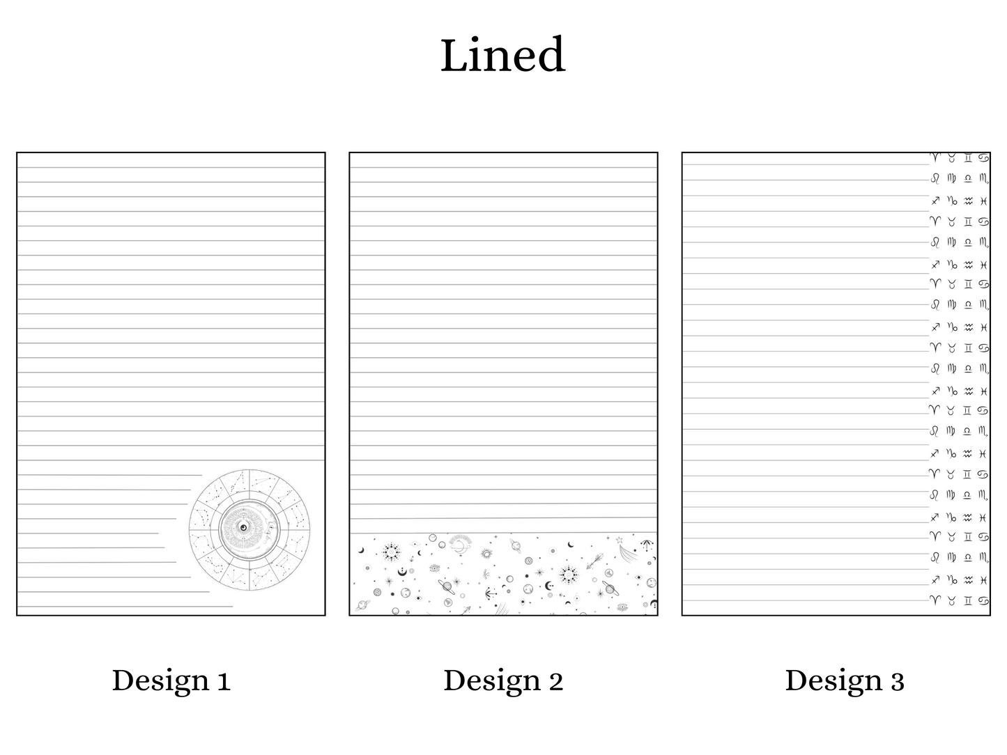 Zodiac 3-Subject Notepad