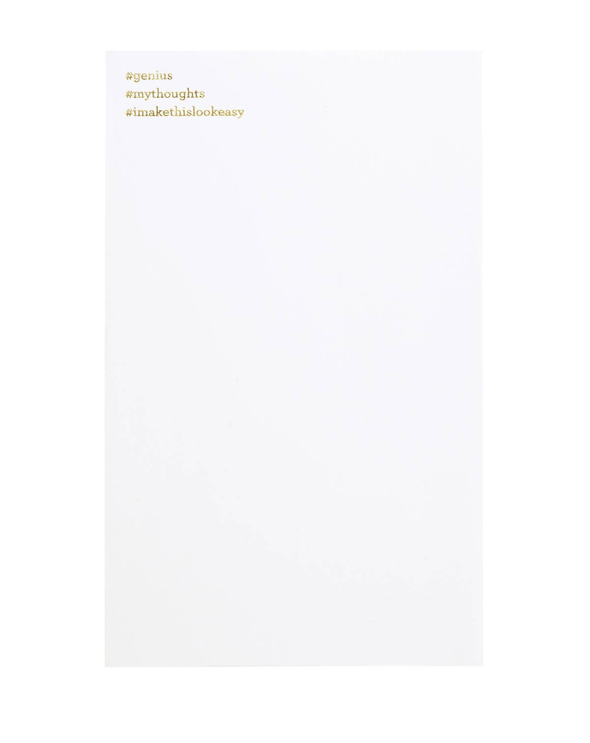 High and Mighty Notepad - Genius