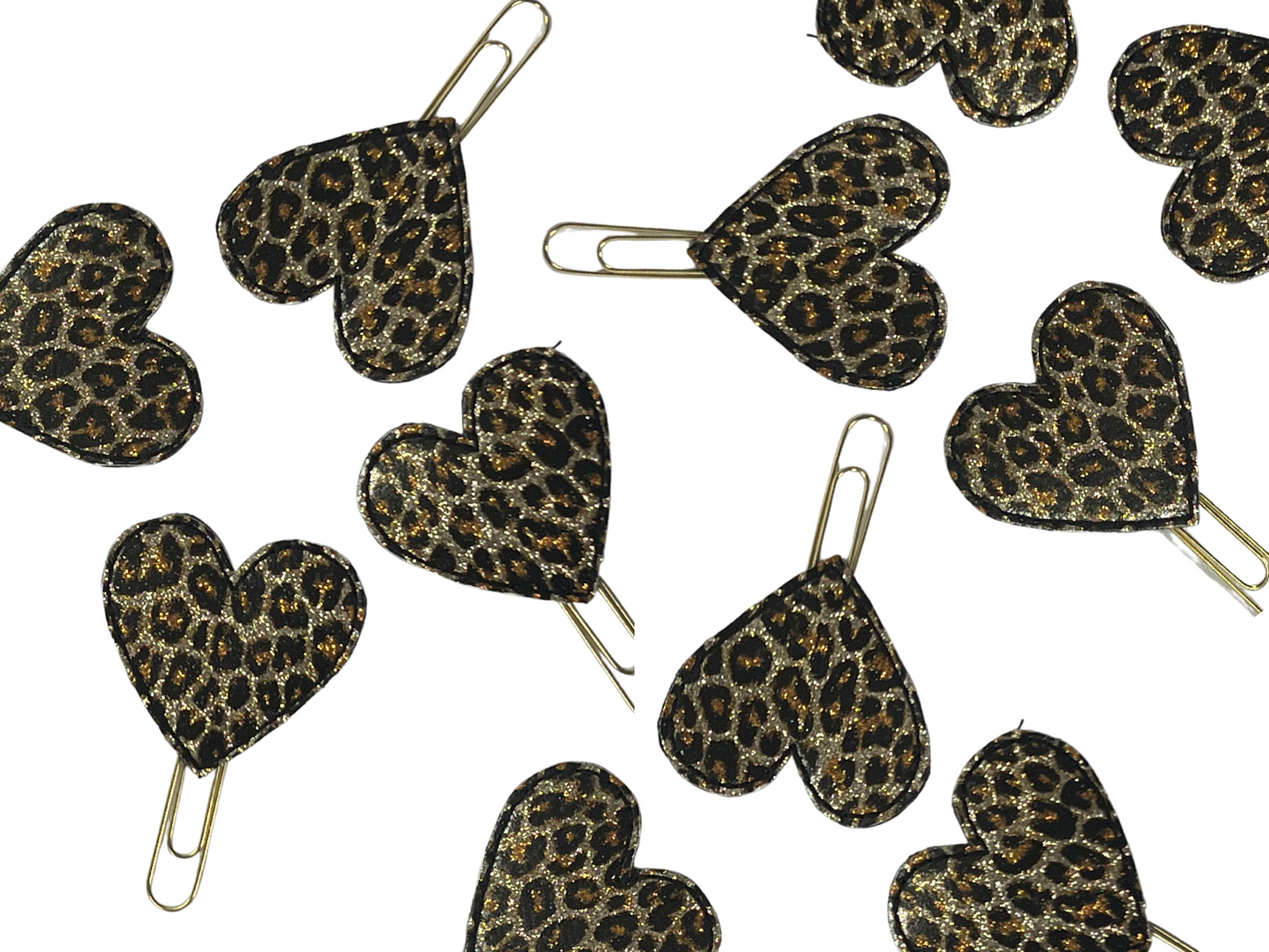 Leopard Heart Feltie Clip