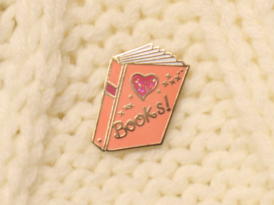 I Love Books Pin