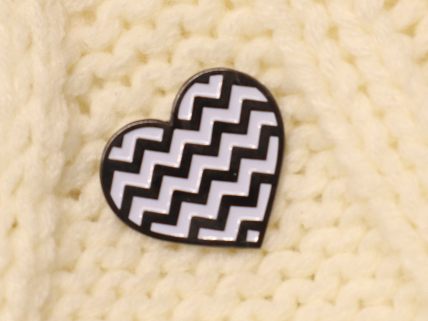 Chevron Heart Pin