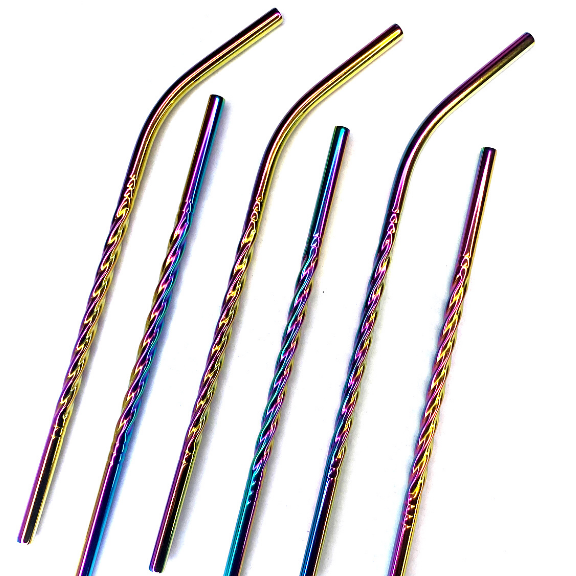 Rainbow Twist Straw Set
